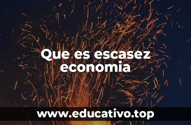 Que es escasez economia