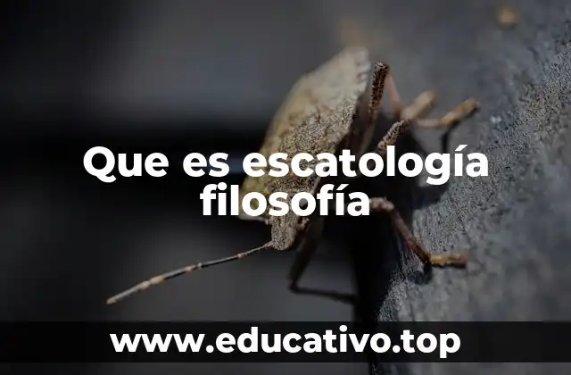Que es escatología filosofía