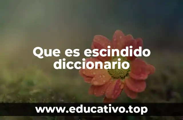 Que es escindido diccionario