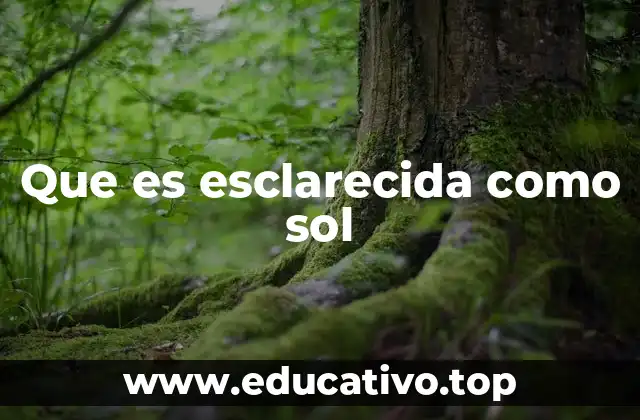 Que es esclarecida como sol