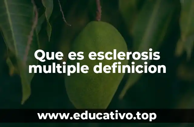 Que es esclerosis multiple definicion