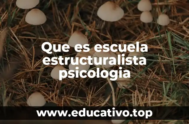 Que es escuela estructuralista psicologia