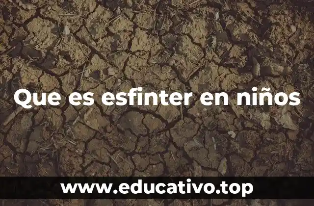 Que es esfinter en niños