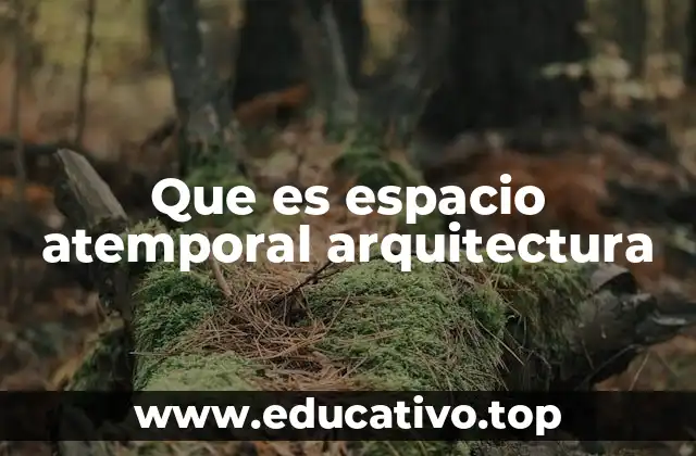 Que es espacio atemporal arquitectura