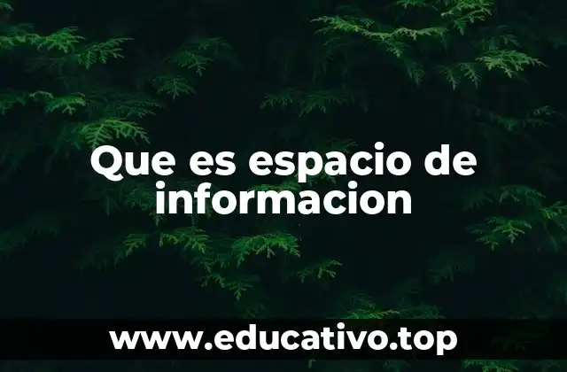 Que es espacio de informacion