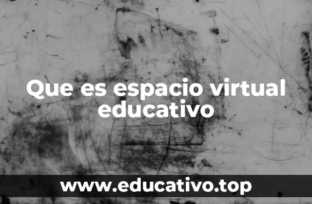 Que es espacio virtual educativo