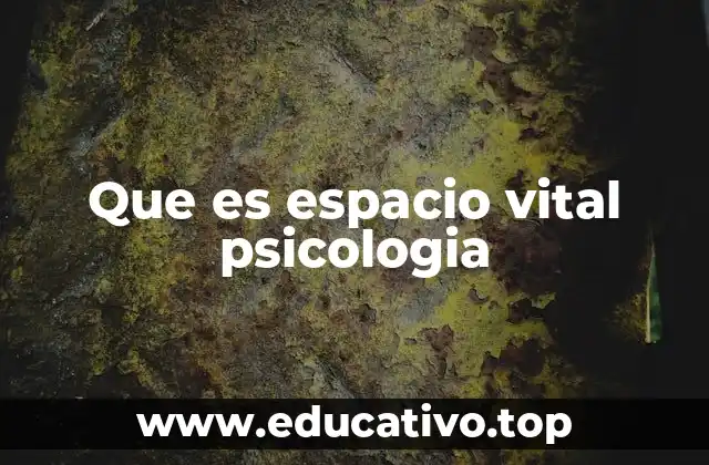 Que es espacio vital psicologia