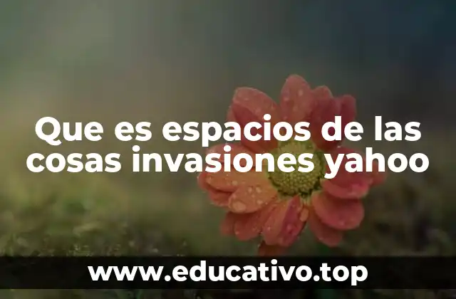 Que es espacios de las cosas invasiones yahoo