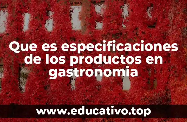 La importancia de las especificaciones en la cocina profesional