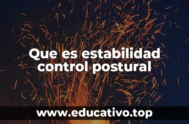 Que es estabilidad control postural