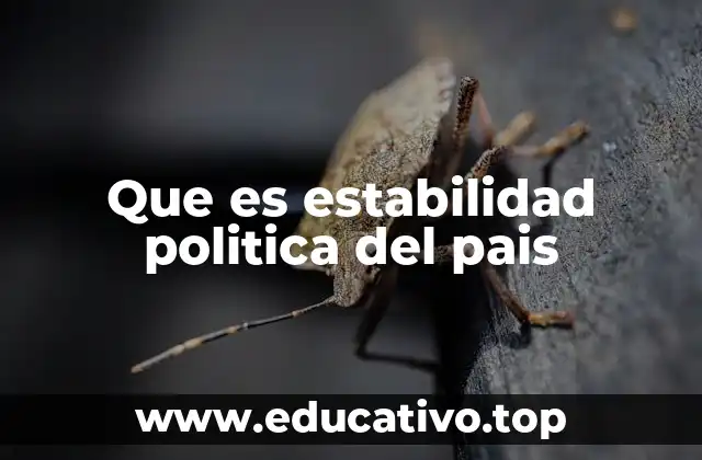Que es estabilidad politica del pais