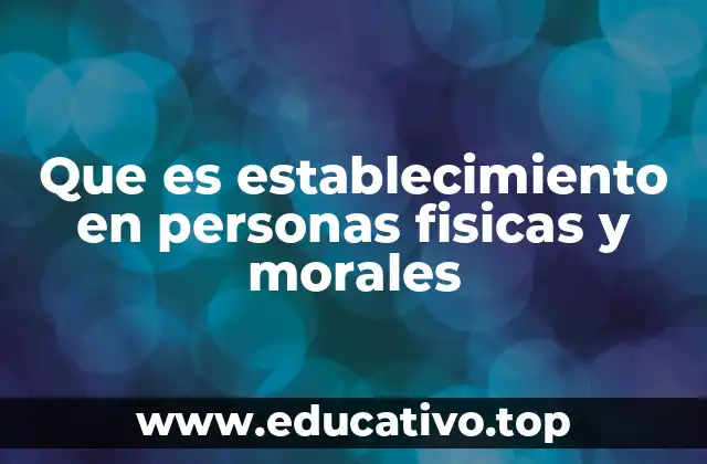 Diferencias entre establecimientos en personas físicas y morales