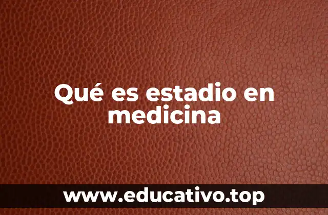 Qué es estadio en medicina