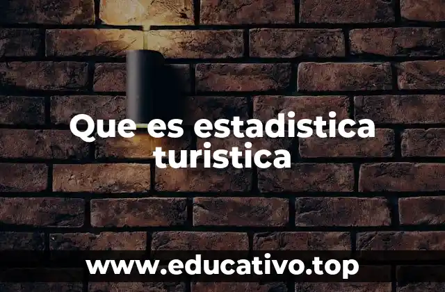 Que es estadistica turistica
