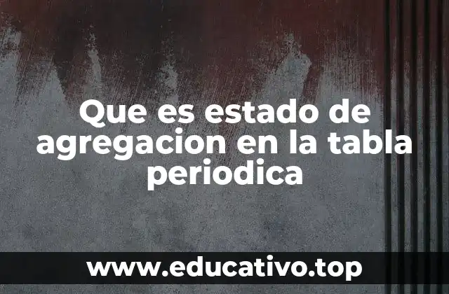 Relación entre los estados de agregación y la posición en la tabla periódica
