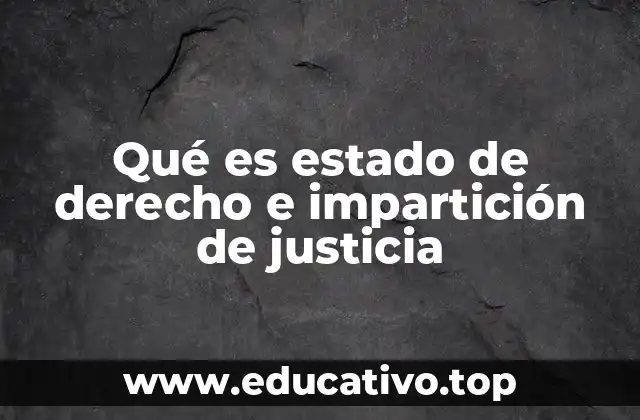Qué es estado de derecho e impartición de justicia