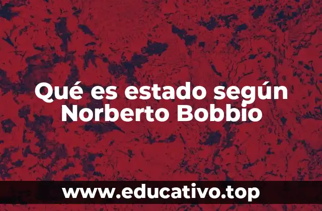 Qué es estado según Norberto Bobbio