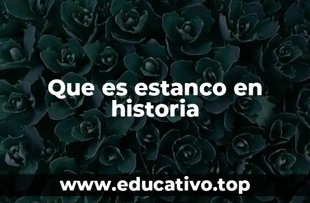 Que es estanco en historia