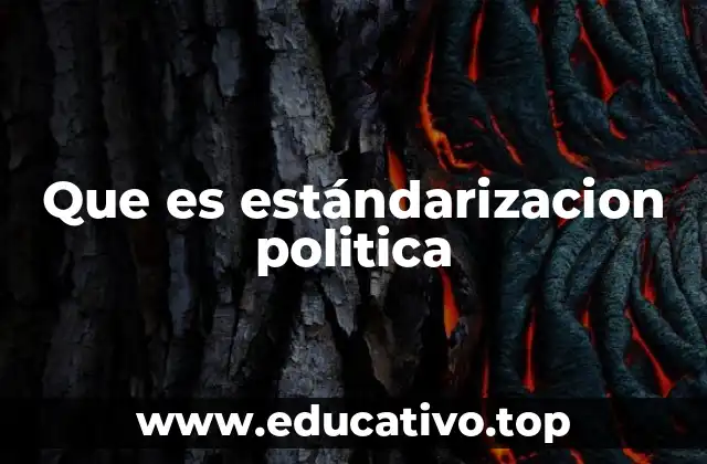 Que es estándarizacion politica