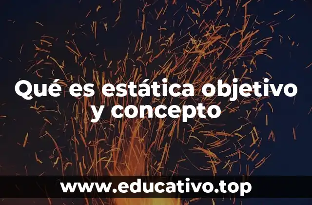 Qué es estática objetivo y concepto