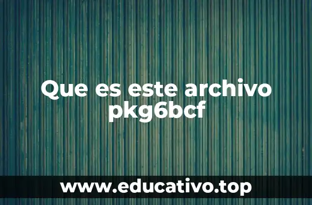Que es este archivo pkg6bcf