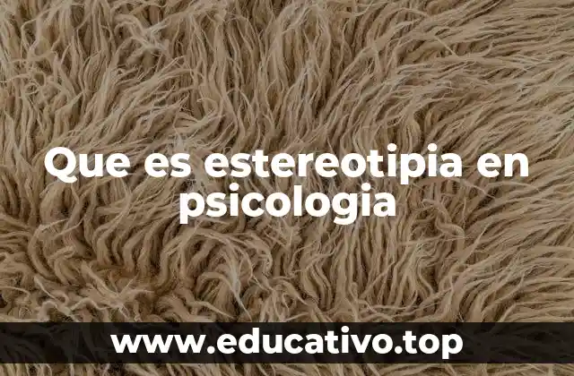 La relación entre estereotipia y prejuicio