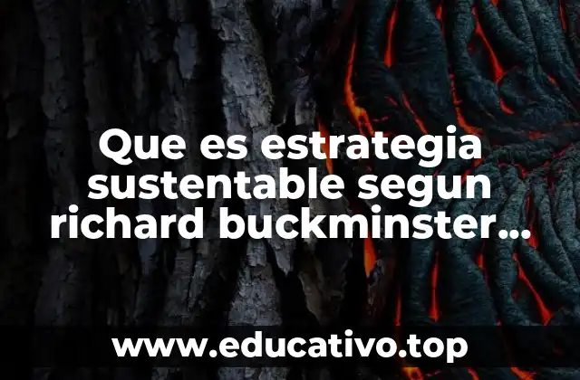 Que es estrategia sustentable segun richard buckminster Fuller