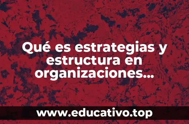 Qué es estrategias y estructura en organizaciones empresariales una empresa