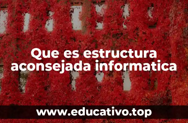 Que es estructura aconsejada informatica
