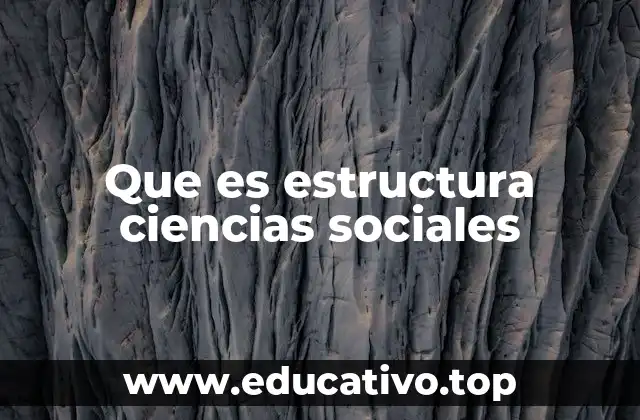 Que es estructura ciencias sociales