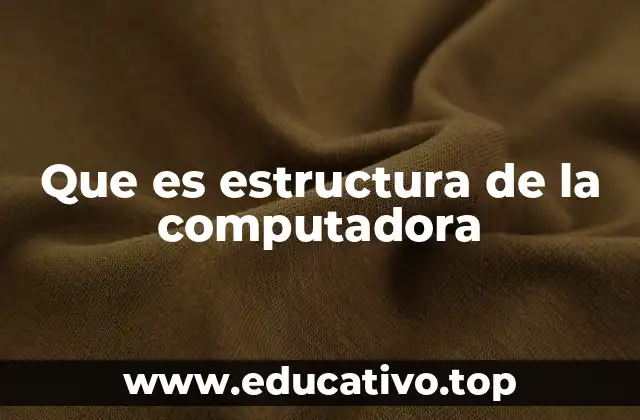 Componentes que conforman la estructura de una computadora