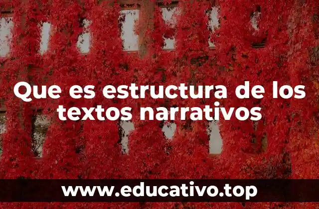 Que es estructura de los textos narrativos