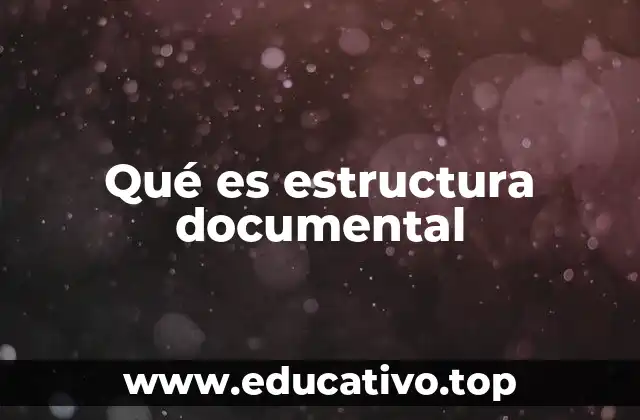 Qué es estructura documental