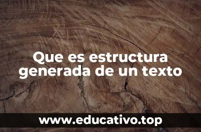 Que es estructura generada de un texto