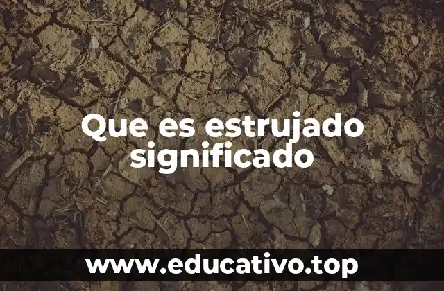 Que es estrujado significado