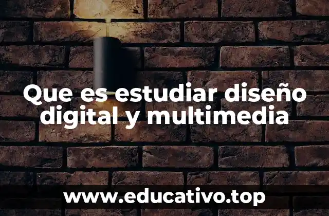 Que es estudiar diseño digital y multimedia
