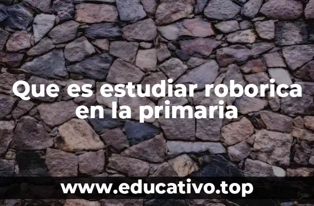 Que es estudiar roborica en la primaria