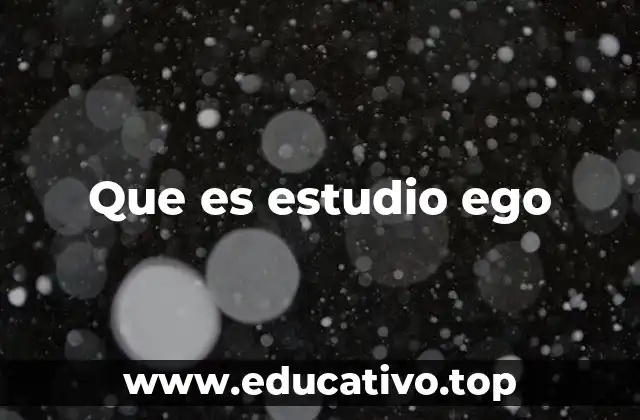 Que es estudio ego