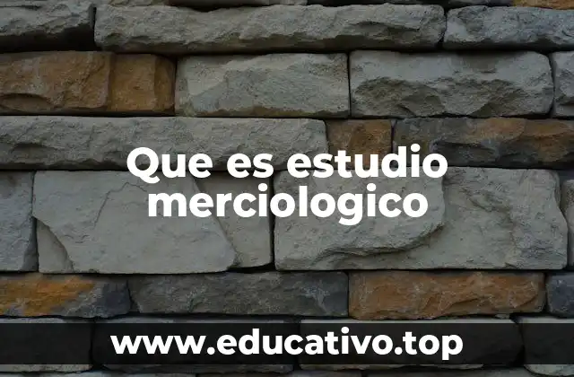 Que es estudio merciologico