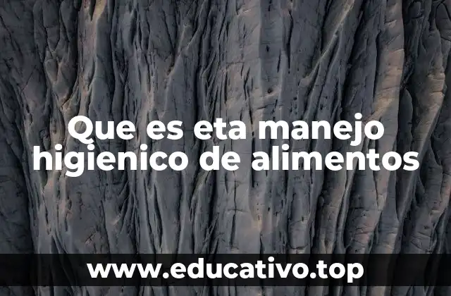 Que es eta manejo higienico de alimentos