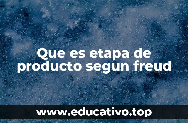 Que es etapa de producto segun freud