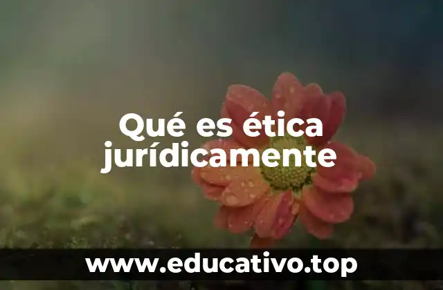Qué es ética jurídicamente