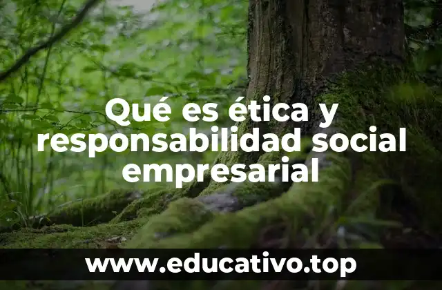 Qué es ética y responsabilidad social empresarial