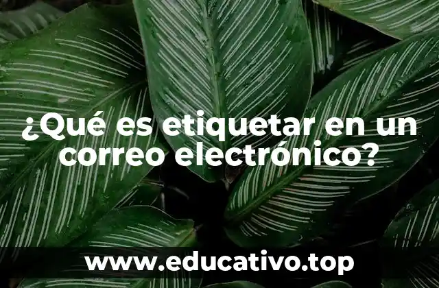 ¿Qué es etiquetar en un correo electrónico?