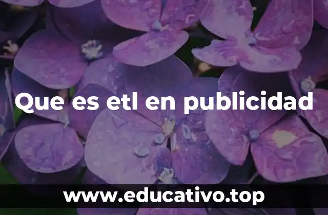 Que es etl en publicidad