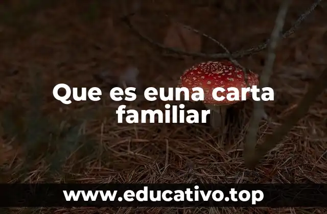 Que es euna carta familiar