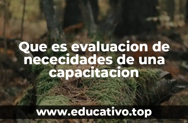 Que es evaluacion de nececidades de una capacitacion