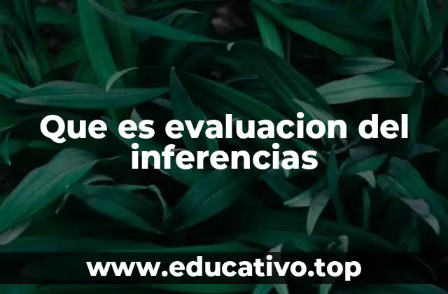 Que es evaluacion del inferencias