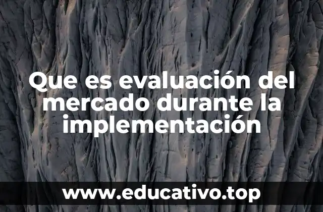 Que es evaluación del mercado durante la implementación