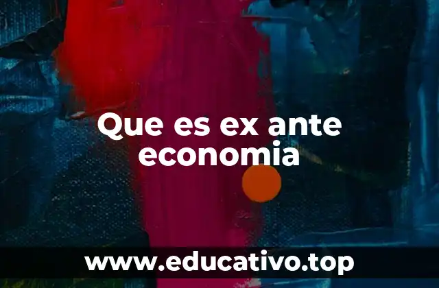 Que es ex ante economia